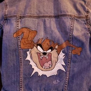SOLD- Tasmanian Devil Hand Painted Jacket